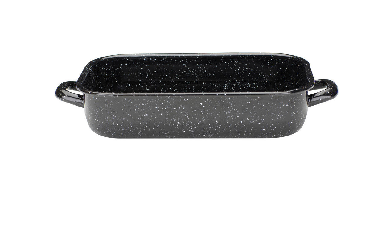 BRATFORM EMAILLE VIERECKPFANNE 2,2 L  - Schwarz, Basics, Metall (26/16/6,5cm) - GSW