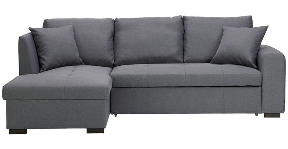 ECKSOFA inkl.Funktionen Grau Webstoff  - Schwarz/Grau, Design, Kunststoff/Textil (158/238cm) - Xora