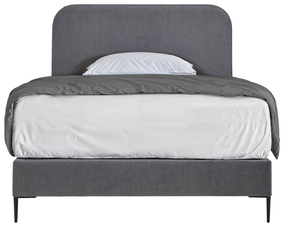 BOXSPRINGOVÁ POSTEĽ, 120/200 cm, sivá - čierna/sivá, Modern, kov/kompozitné drevo (120/200cm) - MID.YOU