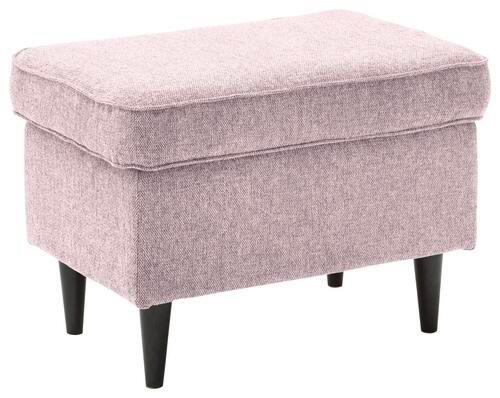 HOCKER Webstoff Rosa  - Schwarz/Rosa, Basics, Textil (63/43/42cm) - MID.YOU