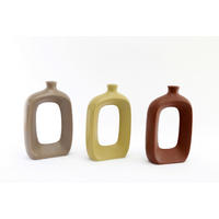 VÁZA, keramika, 23 cm - hnedá/svetlosivá, Basics, keramika (14.6/23.4/5.2cm)