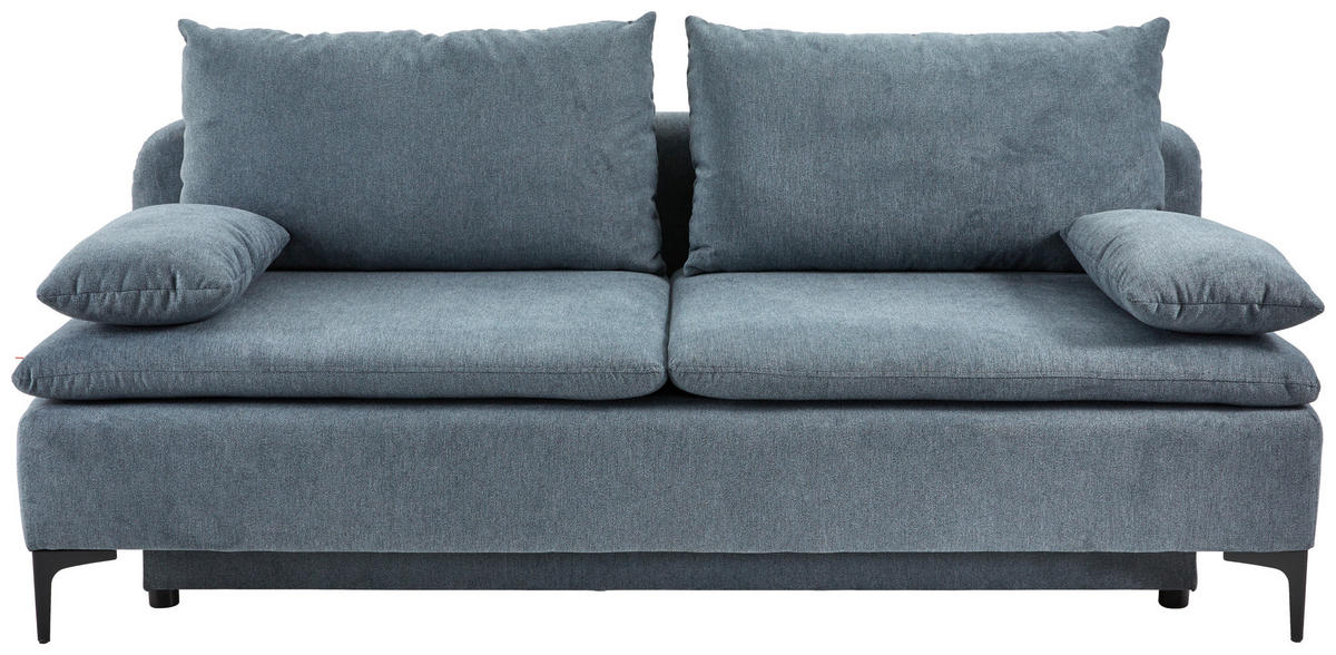 BÄDDSOFFA i flatväv mörkgrå  - mörkgrå/svart, Design, metall/textil (203/75/100cm) - MID.YOU