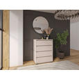 KOMMODE Line  in 80/103/48 cm  - Kaschmir/Schwarz, Design, Holzwerkstoff/Kunststoff (80/103/48cm) - Carryhome