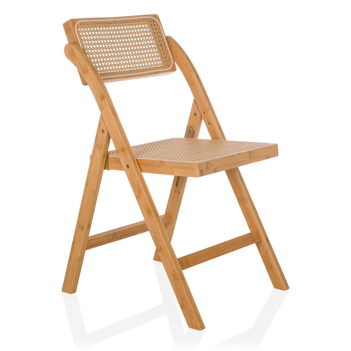 KLAPPSTUHL Bambus, Rattan Braun  - Braun, MODERN, Holz (45,5/83,5/45cm) - Gardenson