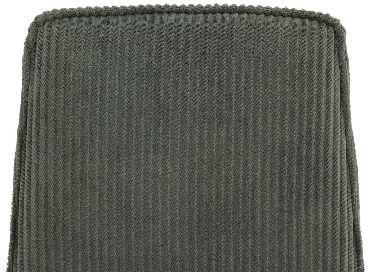 VIERFUSSSTUHL   Cord  Grün, Schwarz  - Schwarz/Grün, MODERN, Textil/Metall (47/91/61,5cm) - Livetastic