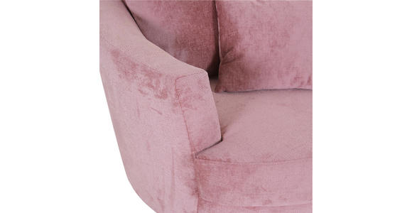 SESSEL Chenille Altrosa - Schwarz/Altrosa, KONVENTIONELL, Textil/Metall (115/72/115cm) - Carryhome