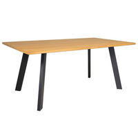 MATBORD 170/95/73 cm delar i massivt trä  trä ekfärgad  - svart/ekfärgad, Modern, metall/trä (170/95/73cm) - Niels Andersson