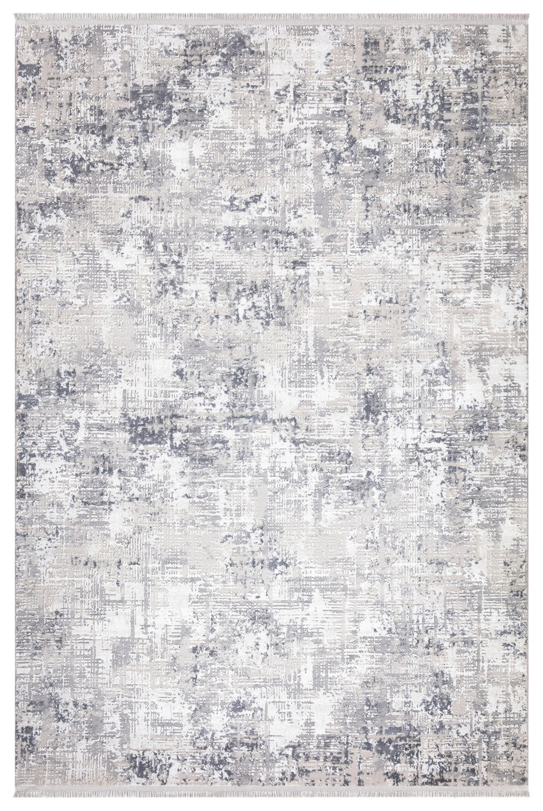 Novel Vintage-Teppich Lotus Creme, Weiß, Hellgrau, Dunkelgrau 160x230 cm