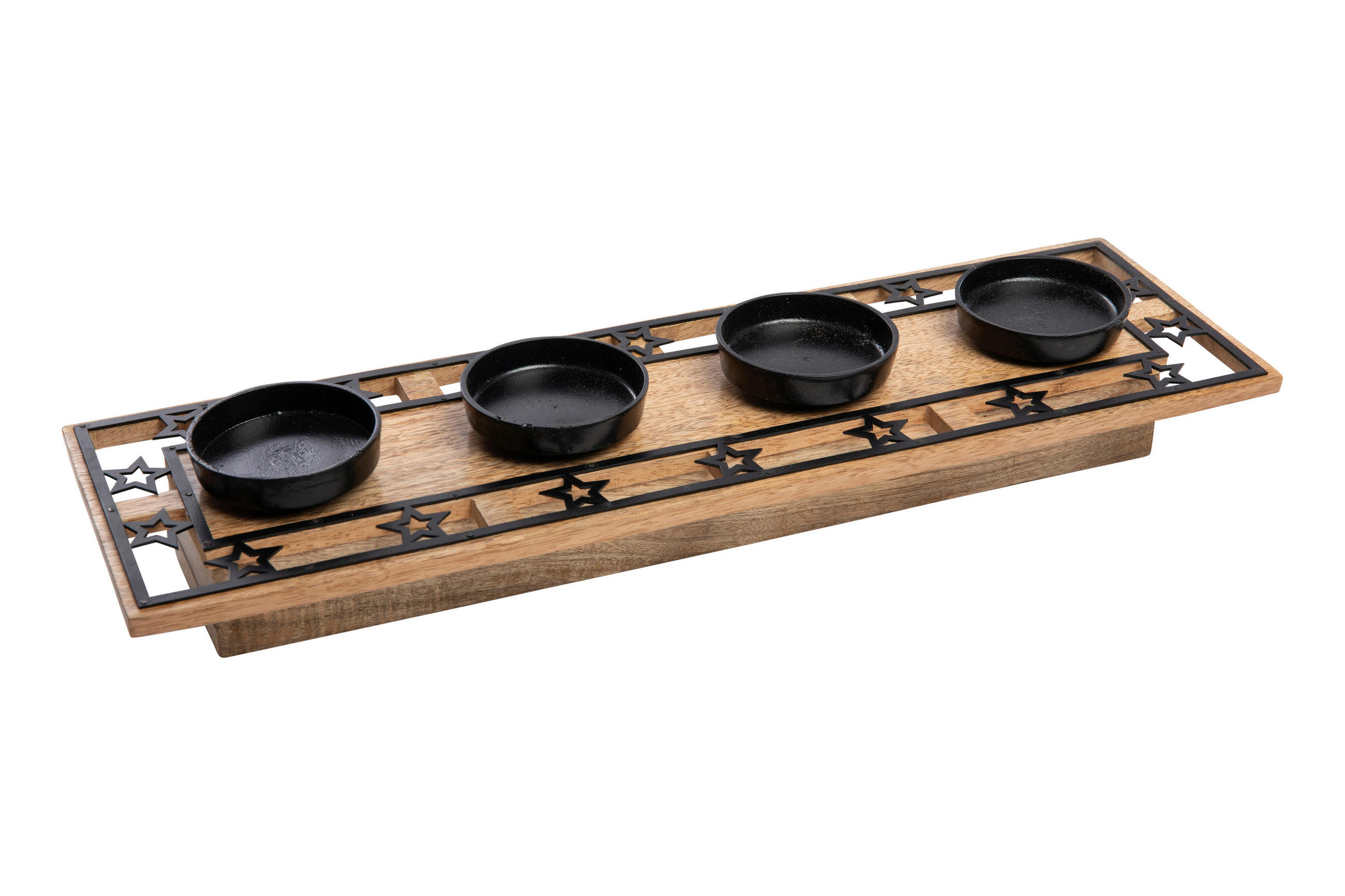XXXLutz Adventskerzenhalter Natur 15x7x50 cm