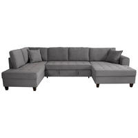 WOHNLANDSCHAFT MORITZ Grau Cord  - Grau, Trend, Textil (178/324/155cm) - P & B