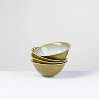 MÜSLISCHALENSET FLUSSUFER 4-teilig  - Grün, Basics, Keramik (14,5/6,5cm) - Gipfelstück