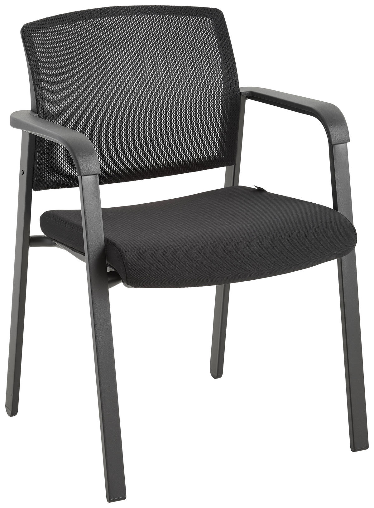 ŽIDLE S PODRUČKAMI, železo, tkaná látka, černá - černá, Konvenční, kov/textil (57/81/54cm) - Xora