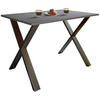 SCHREIBTISCH 160/80/76 cm  in Anthrazit, Schwarz  - Anthrazit/Silberfarben, Design, Holzwerkstoff/Metall (160/80/76cm) - MID.YOU