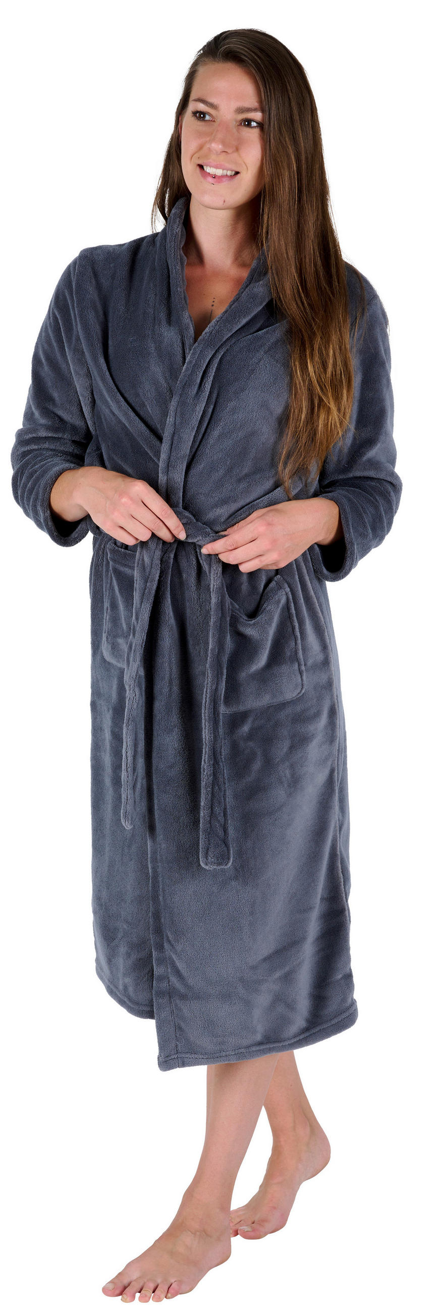 HALAT DE BAIE M  - gri, Basics, textil (Mnull) - Esposa