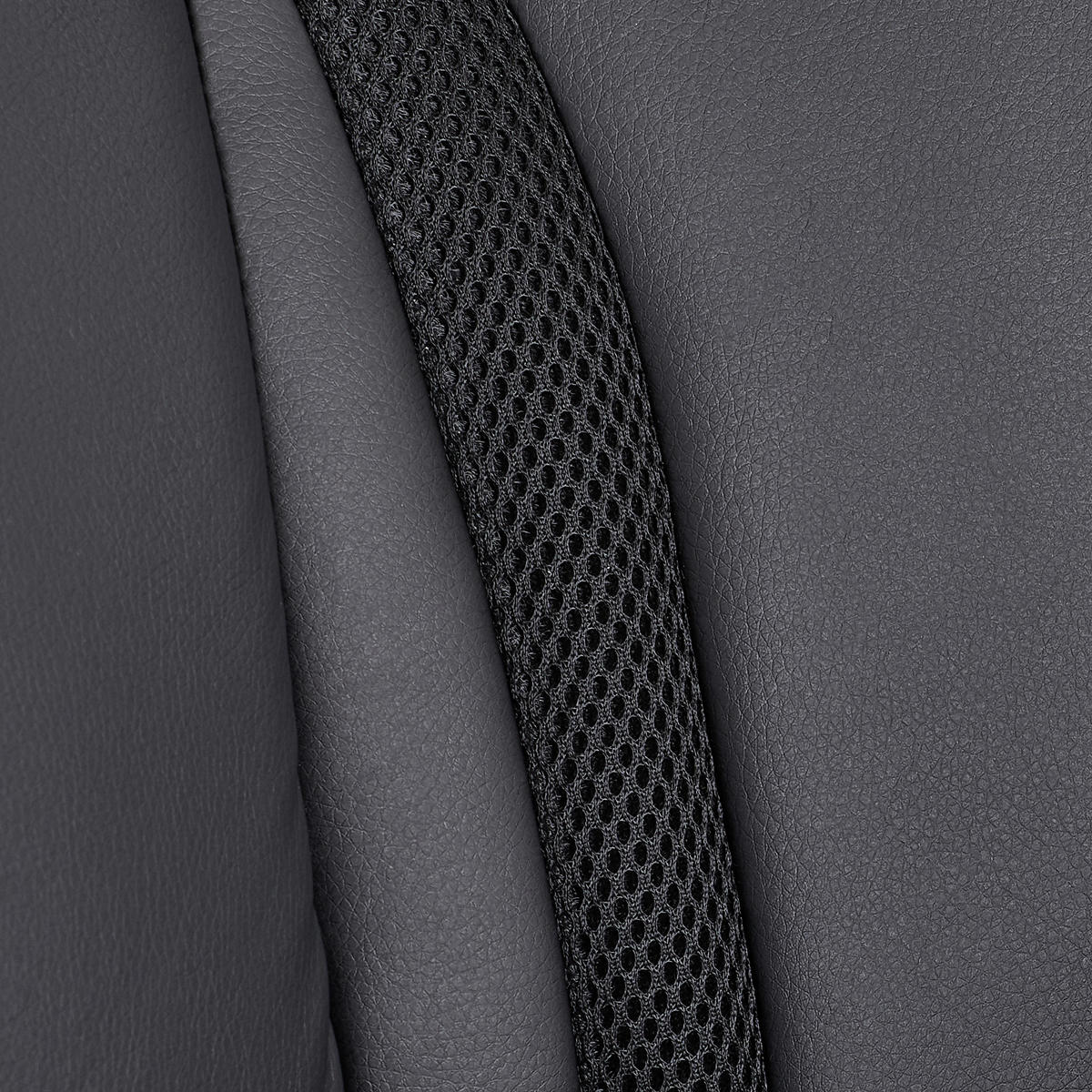 GAMINGSTUHL  in Lederlook, Netzbespannung Grau, Schwarz  - Schwarz/Grau, Design, Kunststoff/Textil (65/117-127/72cm) - Xora
