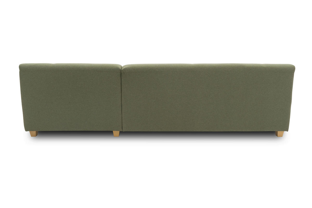 ECKSCHLAFSOFA TINOS Grün Webstoff  - Beige/Grün, Basics, Textil (273/157cm) - MID.YOU