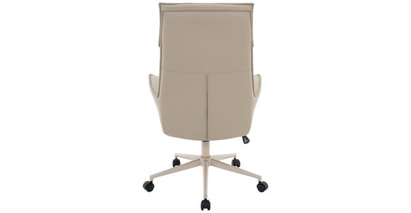 CHEFSESSEL Lederlook Taupe - Taupe, MODERN, Kunststoff/Textil (67/111-121/65cm) - Novel