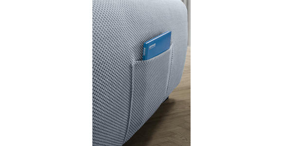 ECKSOFA  in Plüsch Hellgrau  - Hellgrau/Schwarz, KONVENTIONELL, Kunststoff/Textil (175/249cm) - Carryhome