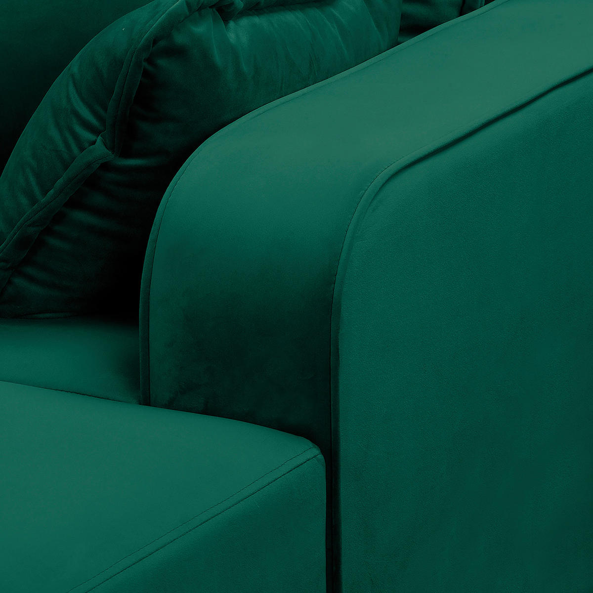 ECKSOFA Mikrofaser Grün  - Wengefarben/Grün, Design, Holz/Textil (230/150cm) - Livetastic