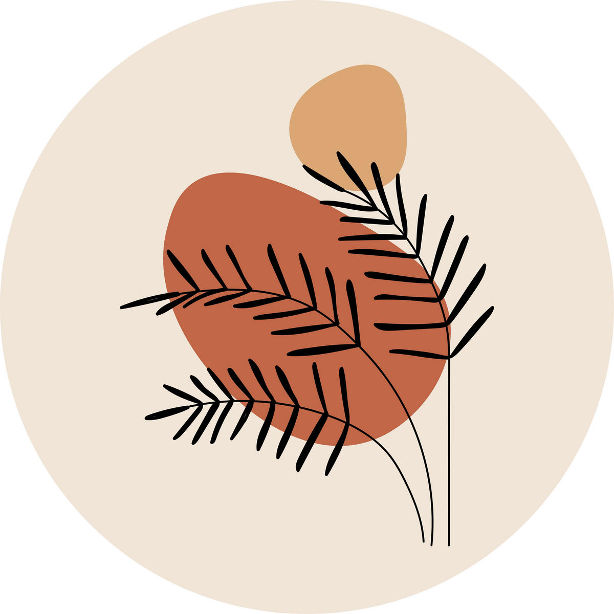 METALLBILD  - Koralle/Beige, Basics, Metall (40/0,3cm)