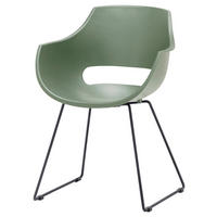 ARMLEHNSTUHL  in Stahl  - Schwarz/Grün, Design, Kunststoff/Metall (57/80/58cm) - Livetastic