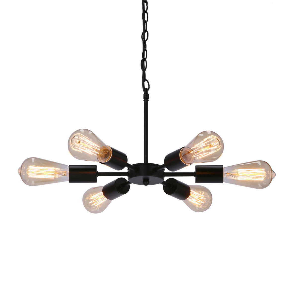 PENDELLEUCHTE Sparta 36/36/105 cm   - Schwarz, Design, Metall (36/36/105cm)