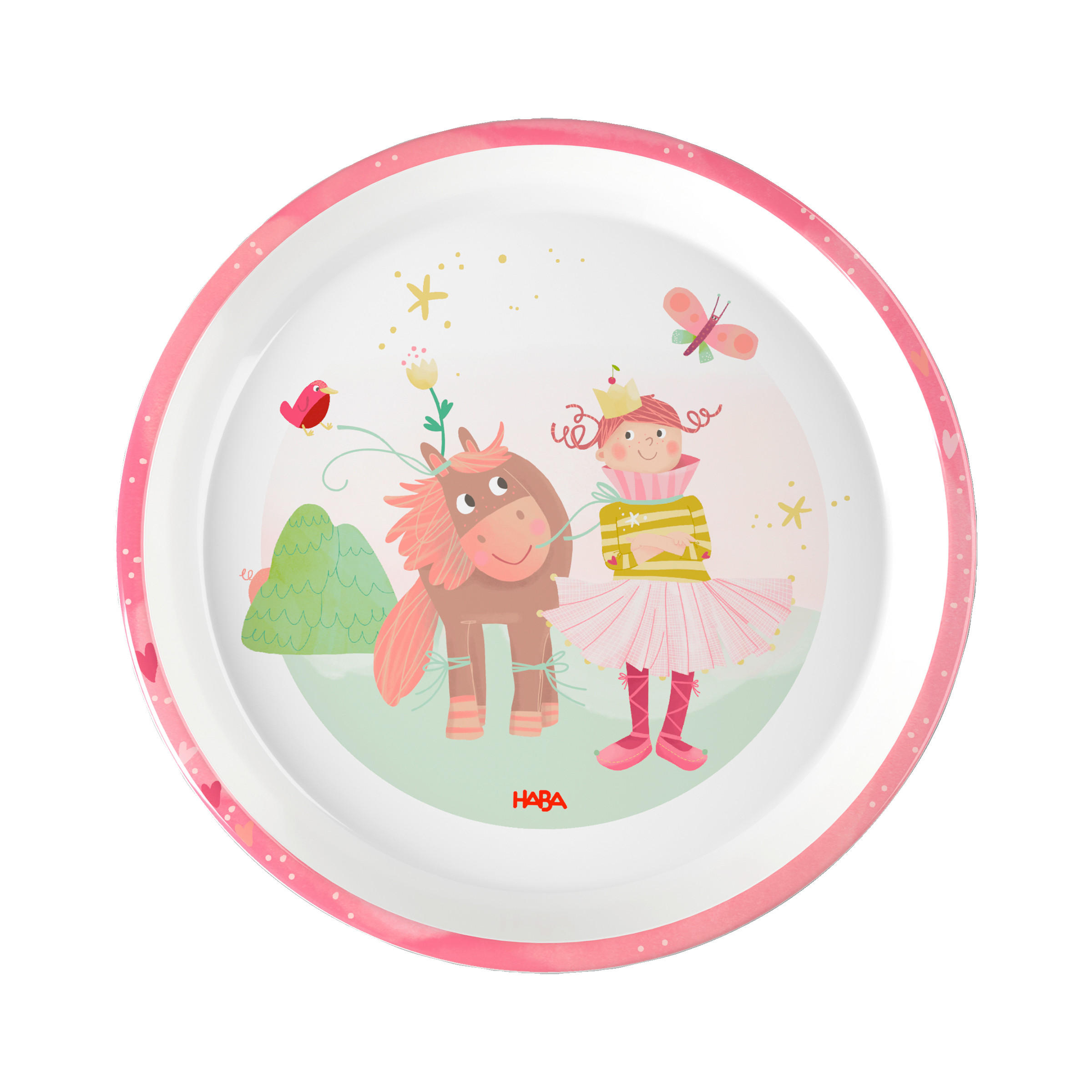KINDERTELLER Geschirr Serie Prinzessin & Pferd  - Multicolor, Basics, Kunststoff (18cm) - Haba