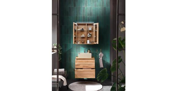 WASCHBECKEN 42/13/42 cm  - Hellgrau, Basics, Stein (42/13/42cm) - Linea Natura