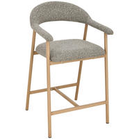 BARHOCKER in Taupe, Eichefarben  - Taupe/Eichefarben, MODERN, Holz/Textil (54/94,5/54,5cm) - Livetastic