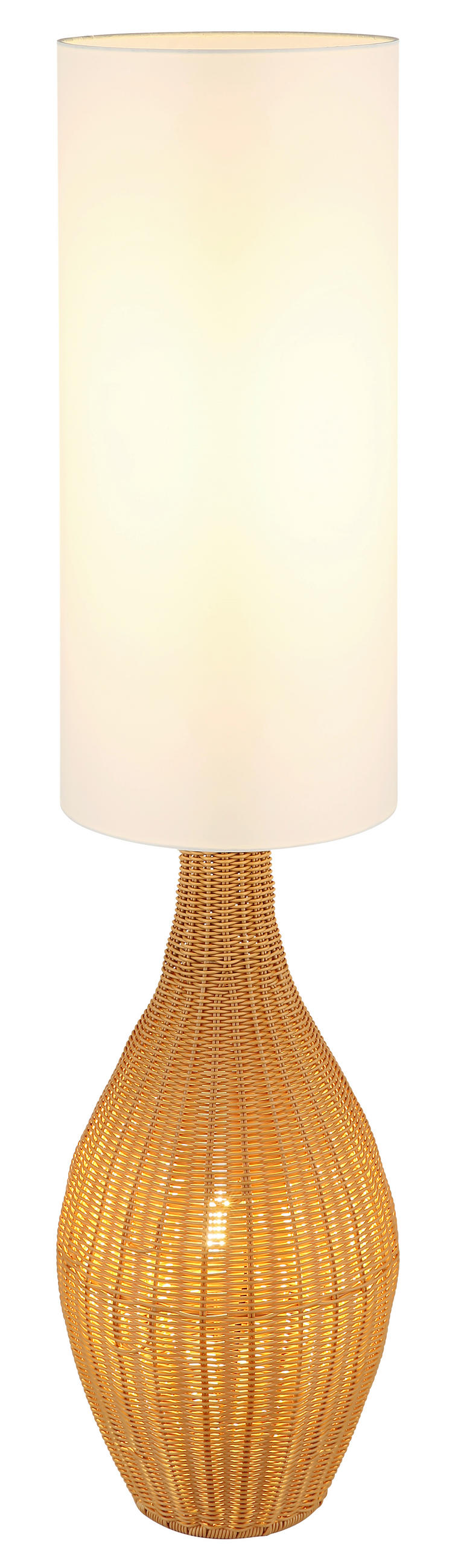 STOJACÍ LAMPA, 27/125 cm  - bílá/černá, Lifestyle, textil/plast (27/125cm)