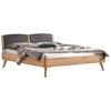 BETT 140/200 cm  in Buchefarben, Dunkelgrau  - Dunkelgrau/Buchefarben, KONVENTIONELL, Holz (140/200cm) - Hasena