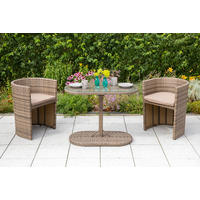 GARTENSET 4-teilig  - Naturfarben, MODERN, Kunststoff/Textil - Gardenson