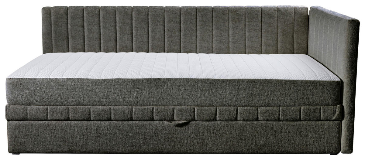SCHLAFSOFA Chenille, Jacquard Grau  - Schwarz/Grau, Design, Kunststoff/Textil (212/83/99cm) - MID.YOU