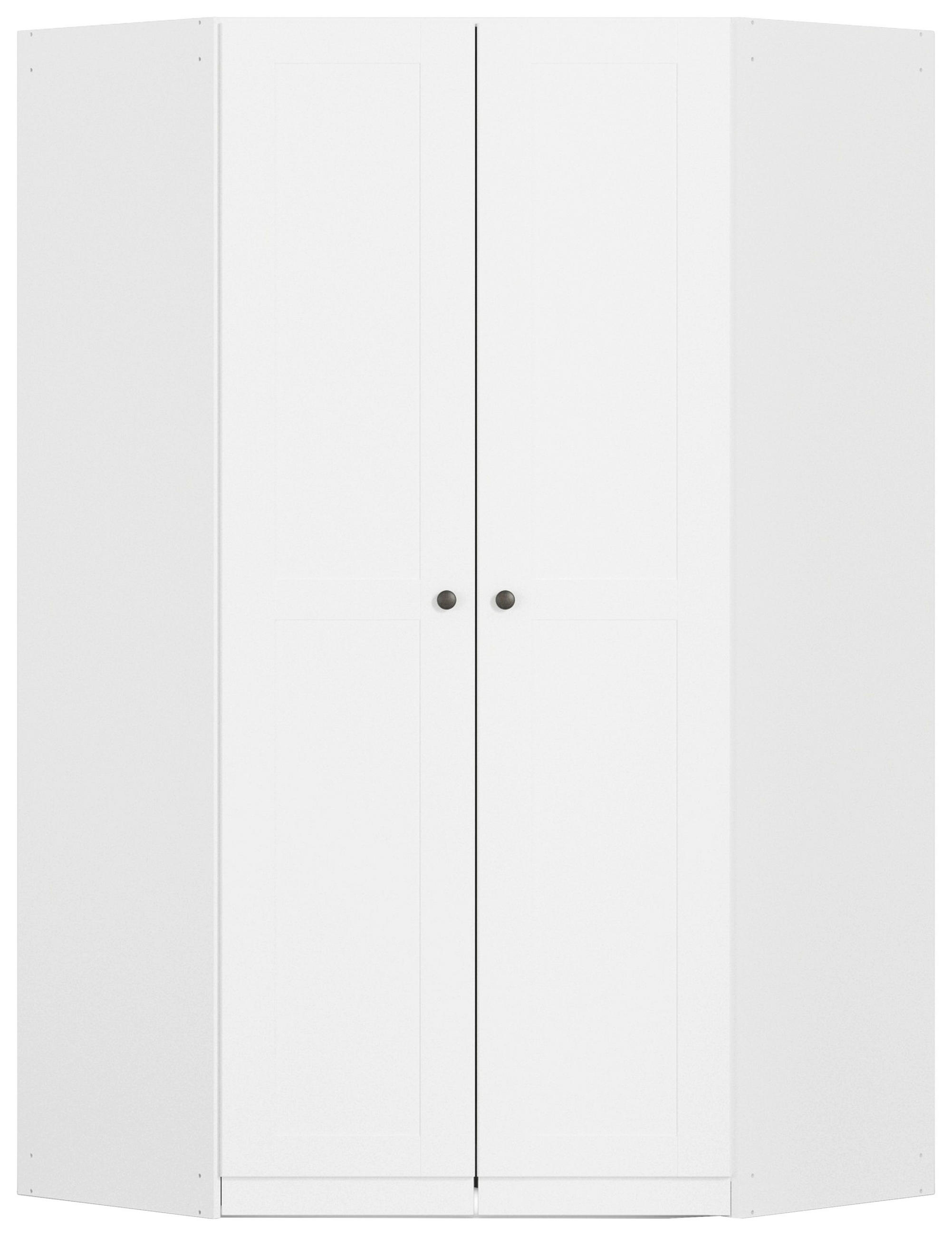 DREHTÜRENSCHRANK 117/210/54 cm,  in Weiß, 2-türig  - Schwarz/Weiß, KONVENTIONELL, Holzwerkstoff/Kunststoff (117/210/54cm) - home24