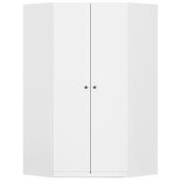 DREHTÜRENSCHRANK 117/210/54 cm,  in Weiß, 2-türig  - Schwarz/Weiß, KONVENTIONELL, Holzwerkstoff/Kunststoff (117/210/54cm) - home24