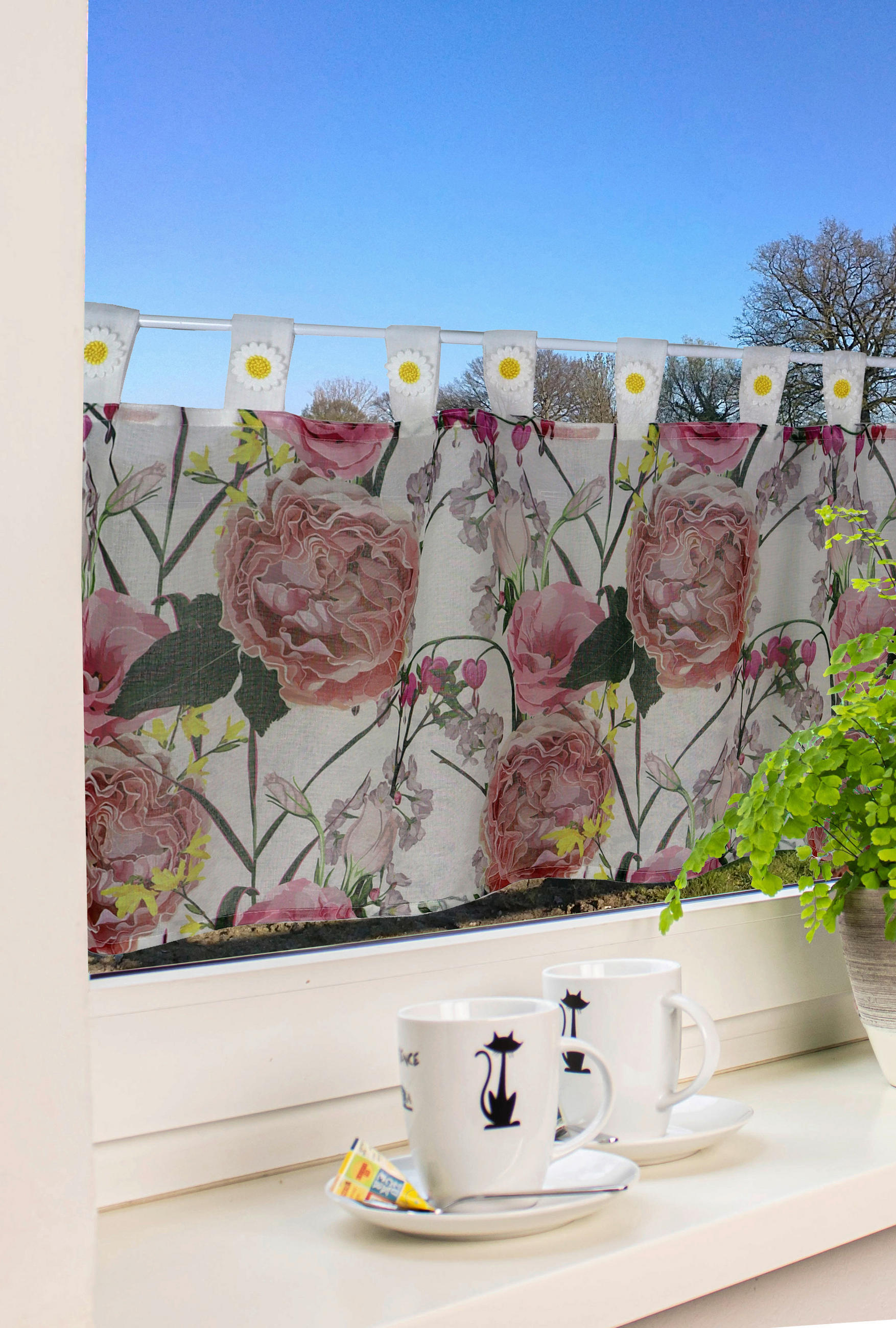 KURZGARDINE   140/48 cm   - Multicolor, ROMANTIK / LANDHAUS, Textil (140/48cm)