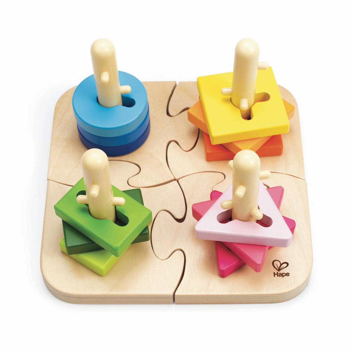 PUZZLE - Multicolor, Basics, Holz/Holzwerkstoff (19,7/19,7/11,6cm) - Hape