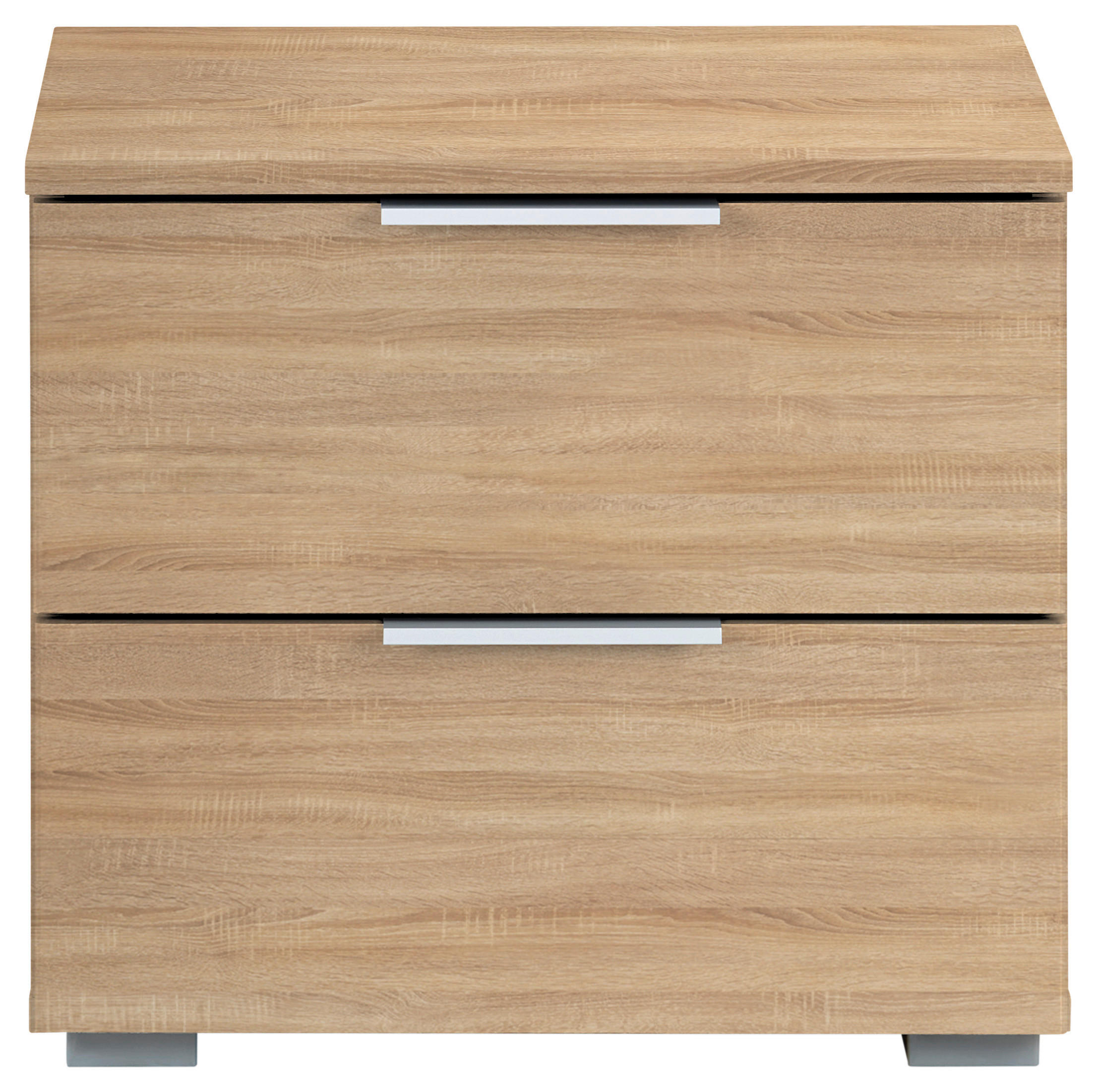 NACHTKÄSTCHEN in Sonoma Eiche  - Alufarben/Sonoma Eiche, MODERN, Holzwerkstoff (47/43/42cm) - Rauch Möbel