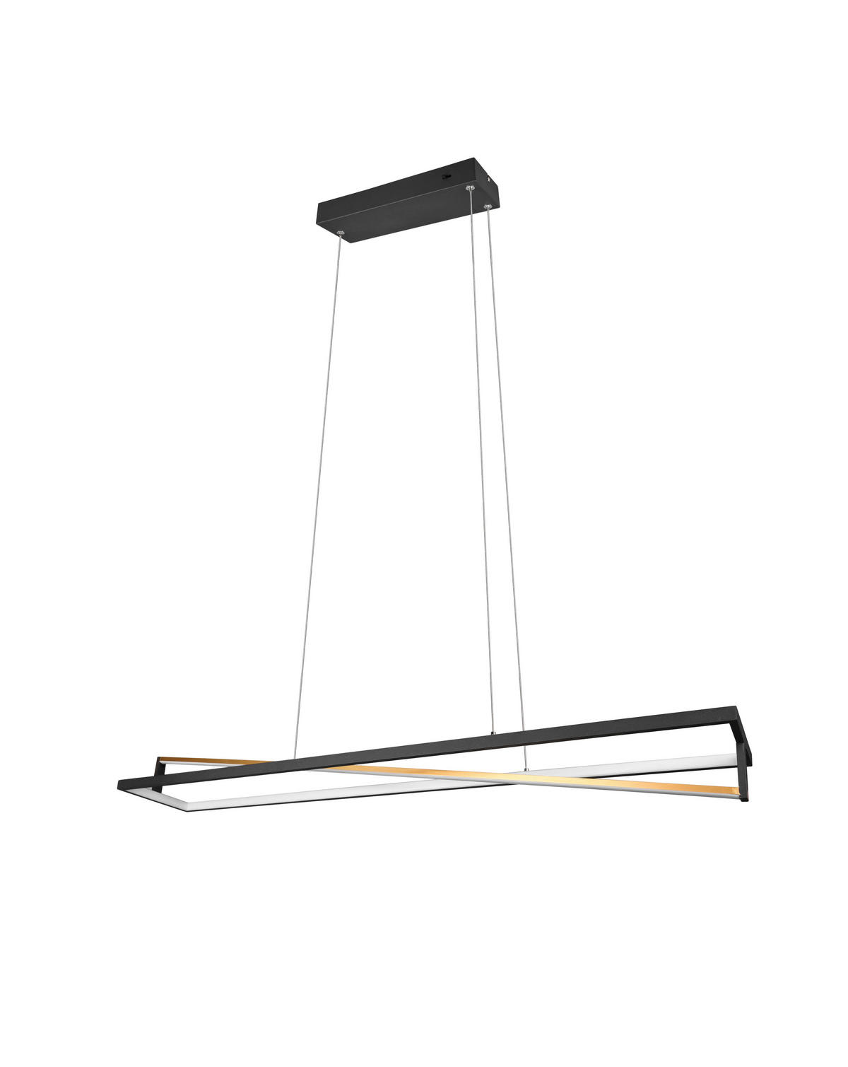 LED-HÄNGELEUCHTE  118/150/19 cm   - Messingfarben/Schwarz, Design, Metall (118/150/19cm)