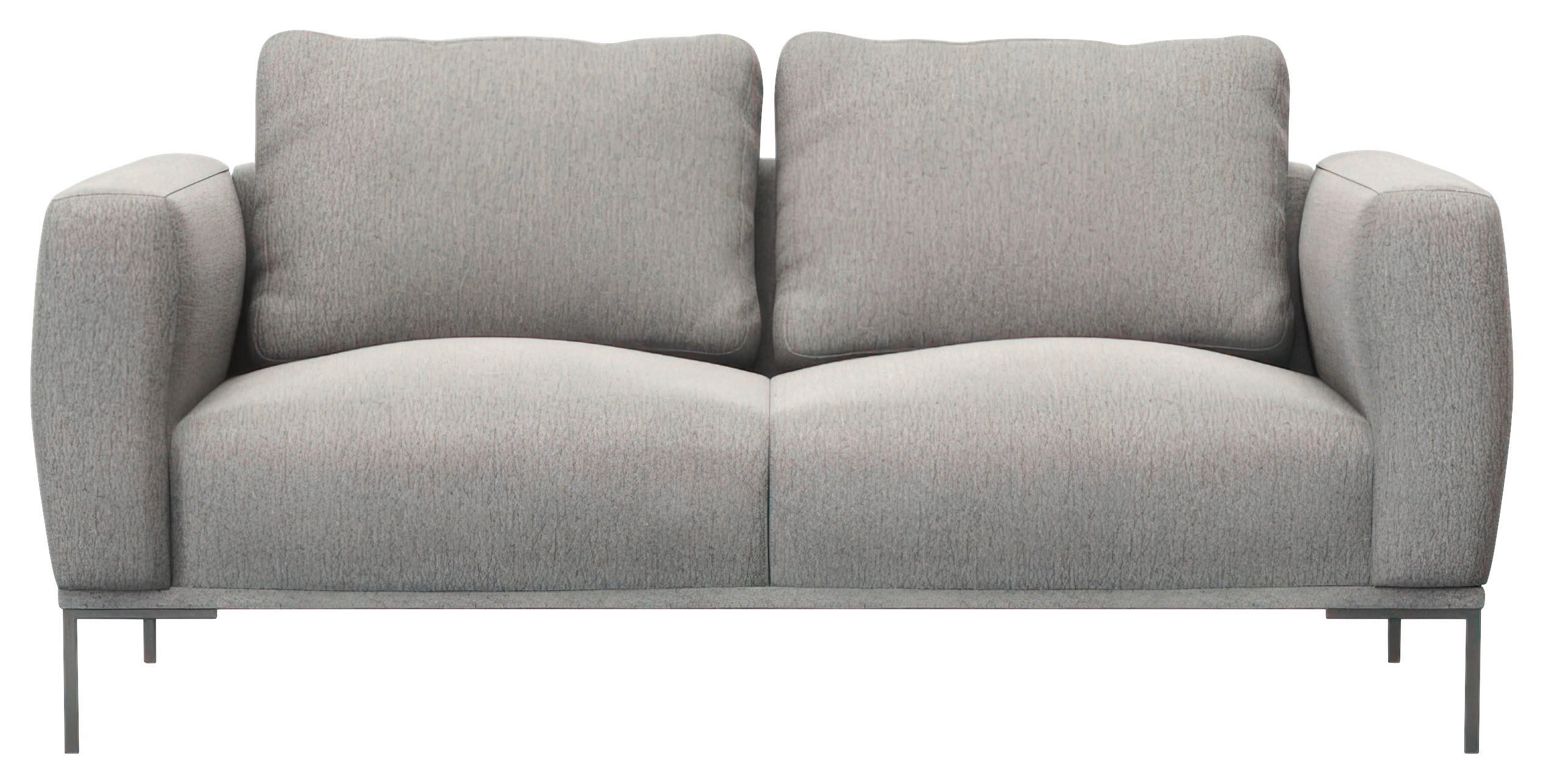 2,5-SITZER Webstoff, Flachgewebe Grau  - Schwarz/Grau, Design, Textil/Metall (180/80,5/87cm) - Livetastic