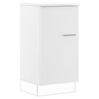 GERÄTEUMBAUSCHRANK 60/119,8/57,6 cm  in Weiß  - Edelstahlfarben/Weiß, Basics, Holzwerkstoff/Metall (60/119,8/57,6cm) - Impuls