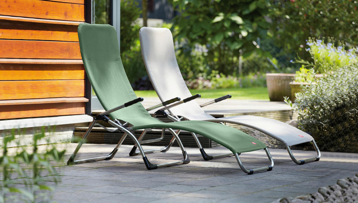 BÄDERLIEGE 63/107/142 cm  - Silberfarben/Grau, Design, Textil/Metall (63/107/142cm) - FIAM