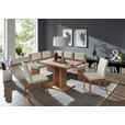 ECKBANK 125/165 cm  in Eichefarben, Sandfarben  - Sandfarben/Eichefarben, KONVENTIONELL, Holzwerkstoff/Textil (125/165cm) - Cantus