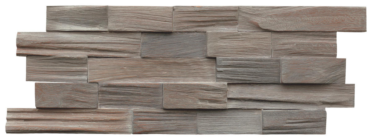WANDVERKLEIDUNG 5 Stück  - Grau, Basics, Holz (50/20/1.8cm)