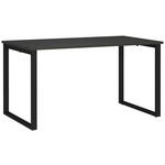 SCHREIBTISCH 140/80/75 cm Graphitfarben, Schwarz in verschiedenen Holz-Dekoren erhältlich, justierbare Füße  - Graphitfarben/Schwarz, MODERN, Holzwerkstoff/Metall (140/80/75cm) - Novel