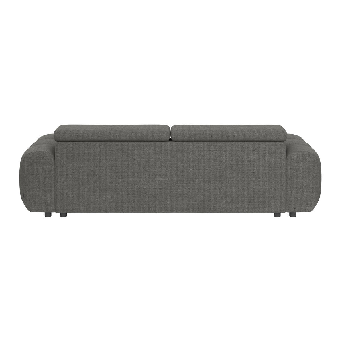 BIGSOFA inkl. mot. Funktion Webstoff Anthrazit  - Anthrazit/Schwarz, Design, Kunststoff/Textil (248/77-97/108cm) - Welnova