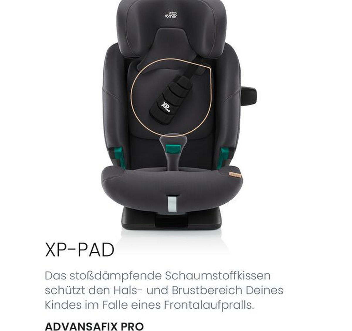 KINDERAUTOSITZ Advansafix Pro  - Greige/Hellgrau, Basics, Kunststoff/Textil (44/60/48cm) - Britax Römer