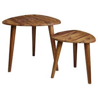SADA ZASÚVACÍCH STOLÍKOV, indický palisander, farba indického palisandra - farba indického palisandra, Design, drevo (60/60/54cm) - MID.YOU