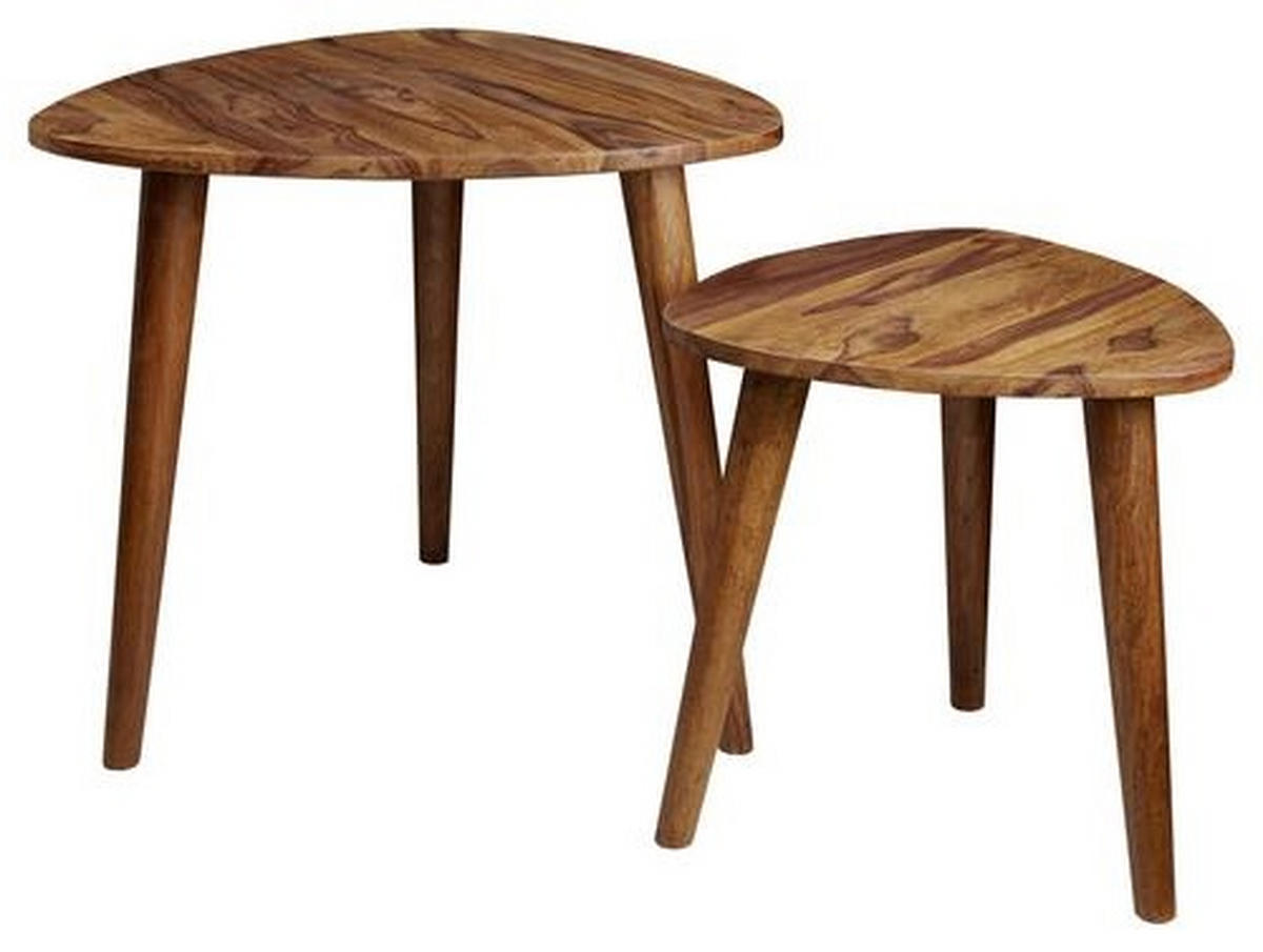 SADA ZASÚVACÍCH STOLÍKOV, indický palisander, farba indického palisandra - farba indického palisandra, Design, drevo (60/60/54cm) - MID.YOU