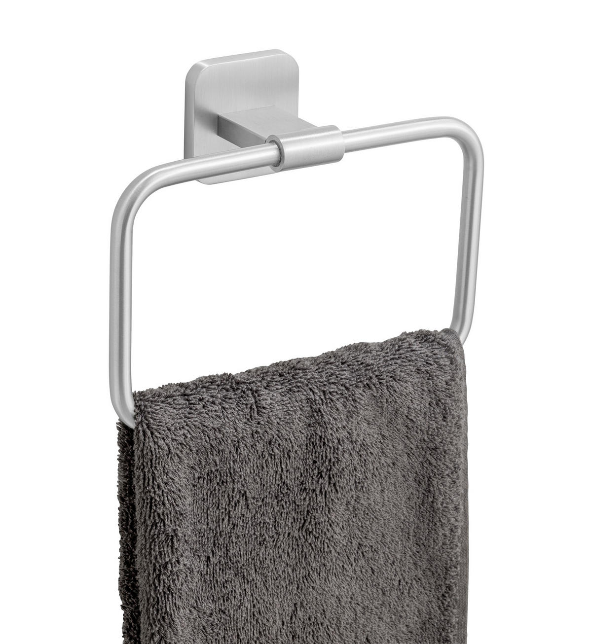 HANDTUCHHALTER Edelstahlfarben  - Edelstahlfarben, KONVENTIONELL, Metall (19/14,5/6,5cm) - Wenko